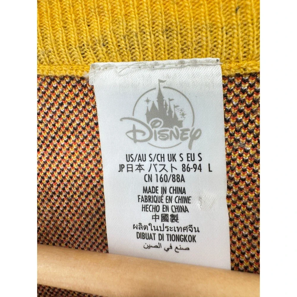 Disney Parks Mickey Mouse Pullover Knit Sweater Women's Small Yellow